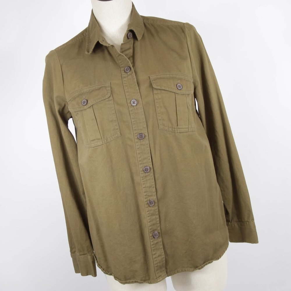 Old Navy Long Sleeve olive green cargo shirt small